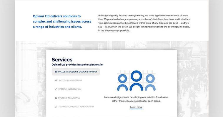 engineering consultancy wordpress website design homepage